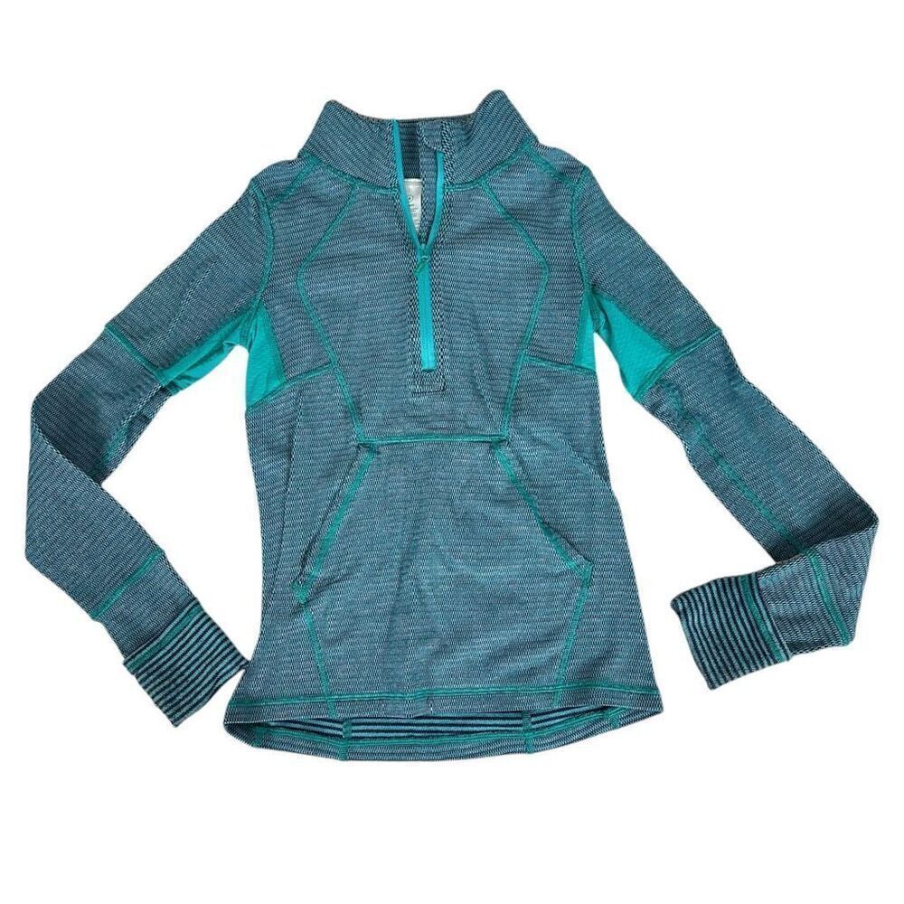 Ivivva by Lululemon Teal 1/4 zip Popover size 8